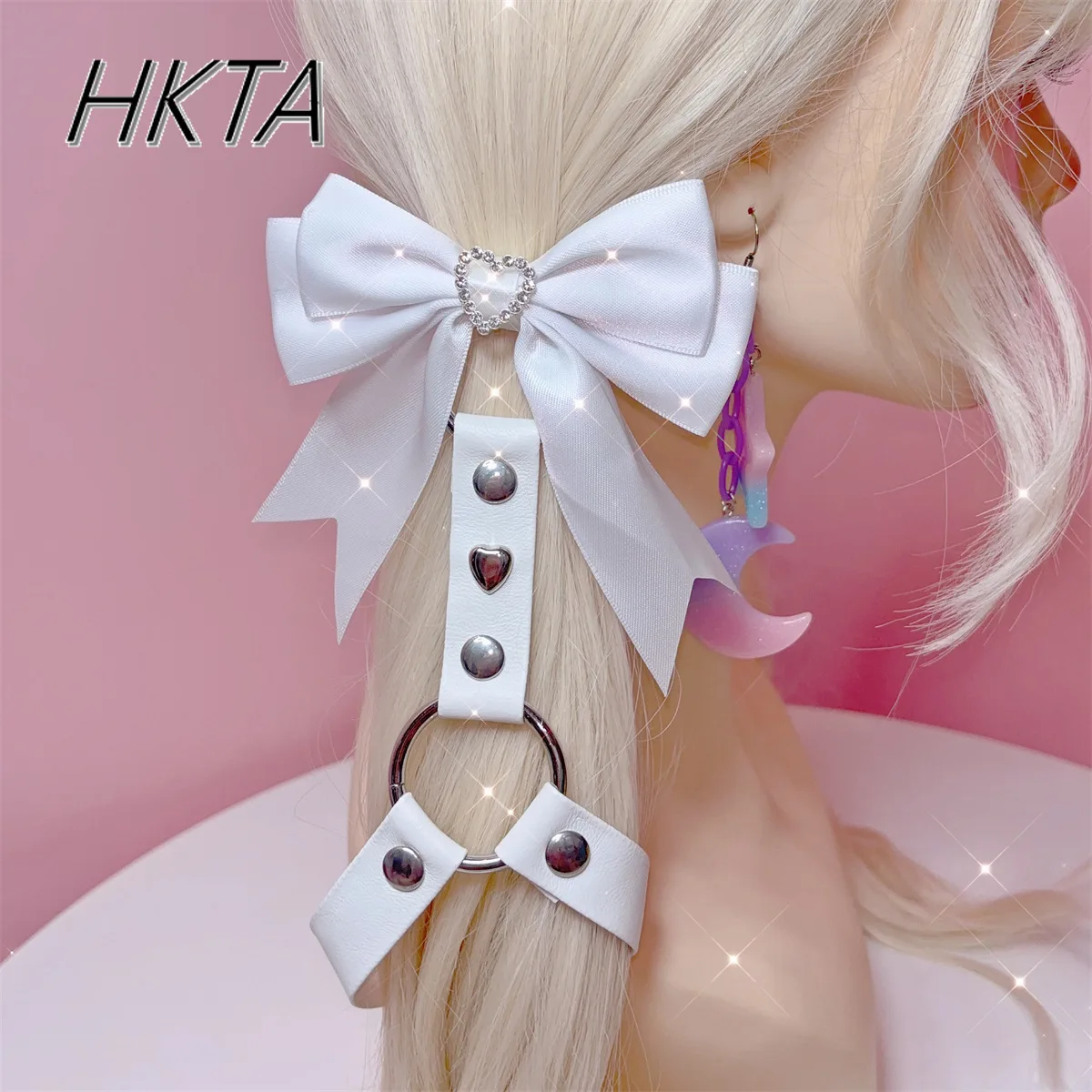 Japanese Y2K Clips Hot Girls Mine Series Mass-produced Yabi Double Ponytail Bow Hairpin Female Lolita Hair Accessories Hair pin