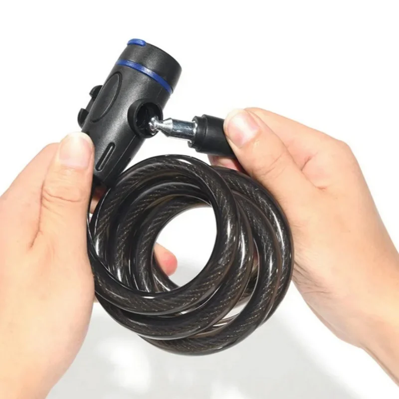 قفل سلسلة دراجة نارية شديد التحمل قفل دراجة معدني مضاد للسرقة 90 سم مع مفتاحين لأقصى قدر من الأمان وتعزيز الدراجة #5