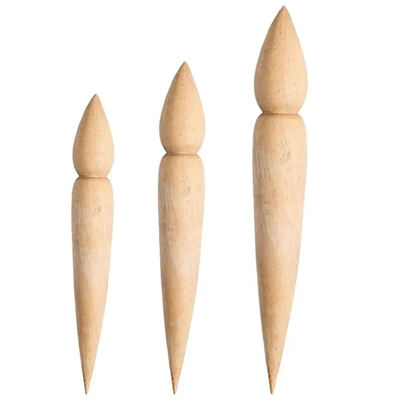 AEE8-Wooden Punch Tool For Shaping Pottery Teapot Spouts For All Ages, 3Pcs Pottery Teapot Spout Modeling Clay Tools