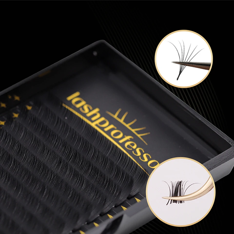 Lashprofessor 5 Cases/Lot 16Rows Classic Individual Eyelash Extension Matte Black Russian Volume Premium Eyelashes Makeup Cilios