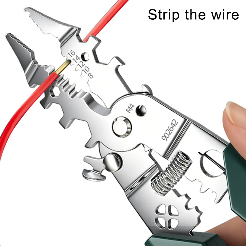 Multi Functional Cable Stripping Pliers Cutting Plier Wire Cable Cutter Side Snips Flush Pliers Tool