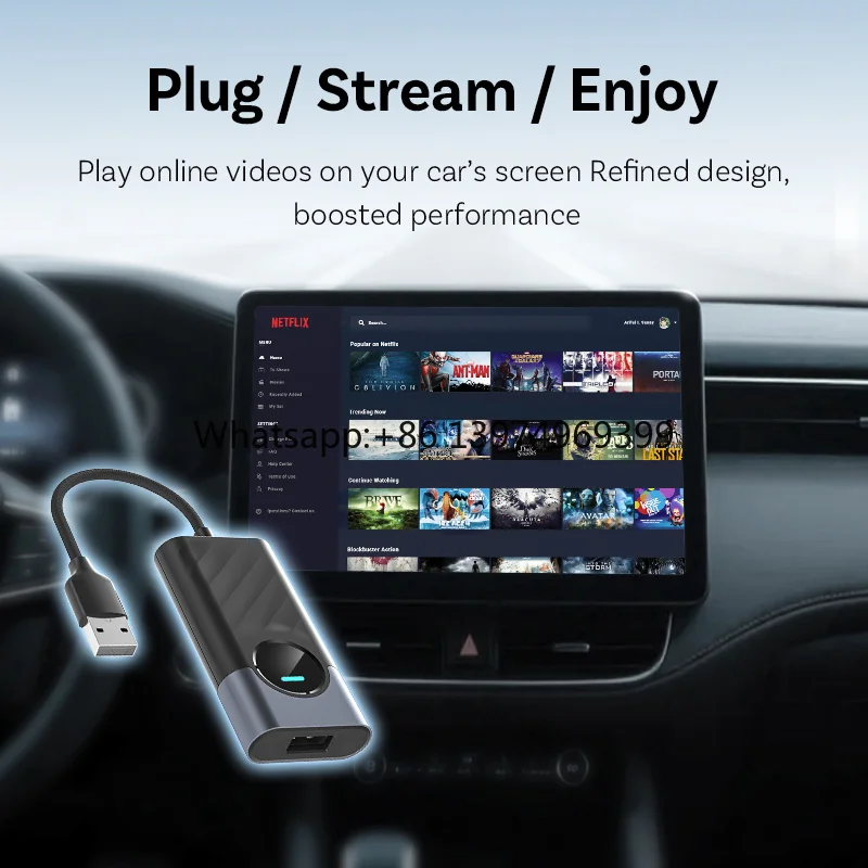 OEM Wireless CarPlay & Android Auto Dongle Bluetooth 5.4 Netflix YouTube Support for Universal Cars