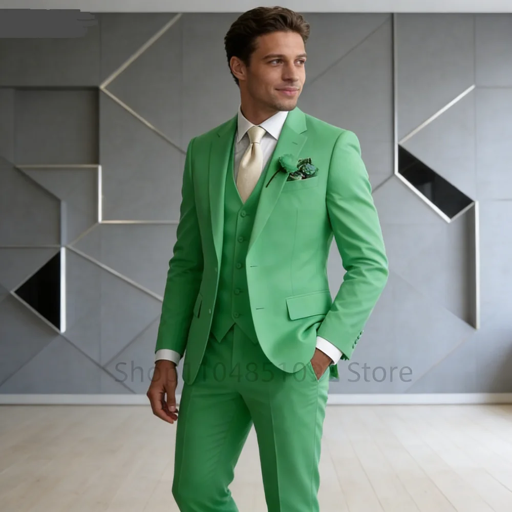 

Светло-розовый свадебный мужской костюм из 3 предметов, приталенный деловой пиджак с лацканами, смокинг, комплект жениха с курткой, жилет и брюки