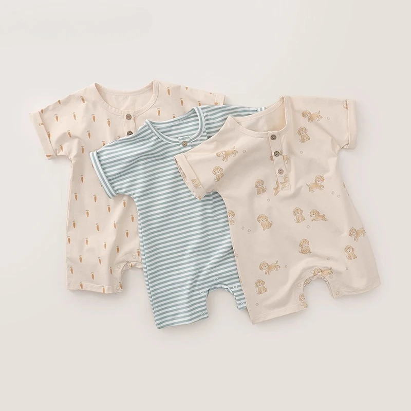 Newborn Baby Girl Clothes Romper Summer Clothes Infant Comfortable One Pieces Breathable Onesie Clothes  Baby Costume Baby Items
