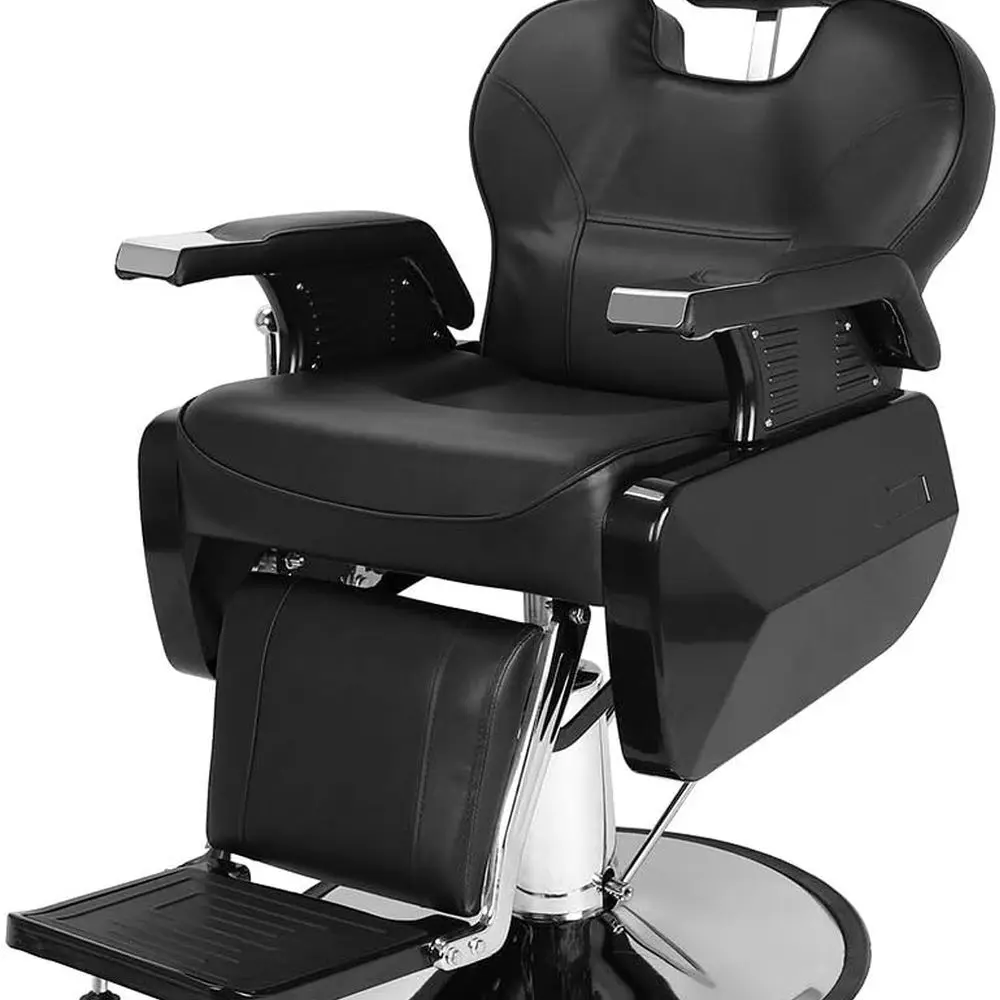 

Professional Hydraulic Reclining Barber Chair for Salons and Hair Stylists (Black)