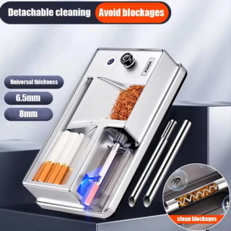 

6.5/8mm Tube Electric Cigarette Rolling Machine Infrared Sensing Injector Tobacco Filling Auto Cigarette Maker Smoking Accessory