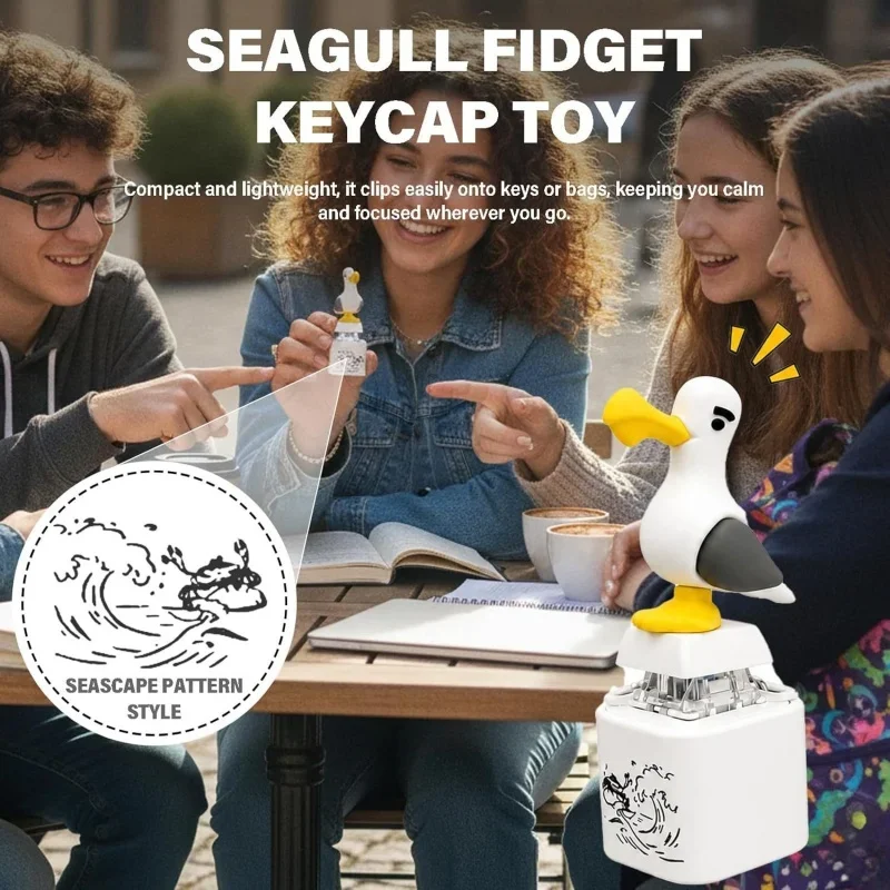 Monkey, Pigeon, Lamb, Donkey Little Seagull Animal Keychain, Illuminated Clicker, Adult Stress Relief And Anxiety Sensing Toy