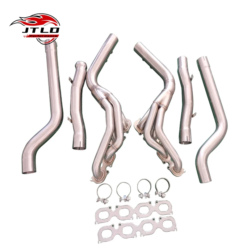 

JTLD Stainless Steel Brushed Downpipe Exhaust Header Manifold For Mercedes Benz W204 C63 AMG