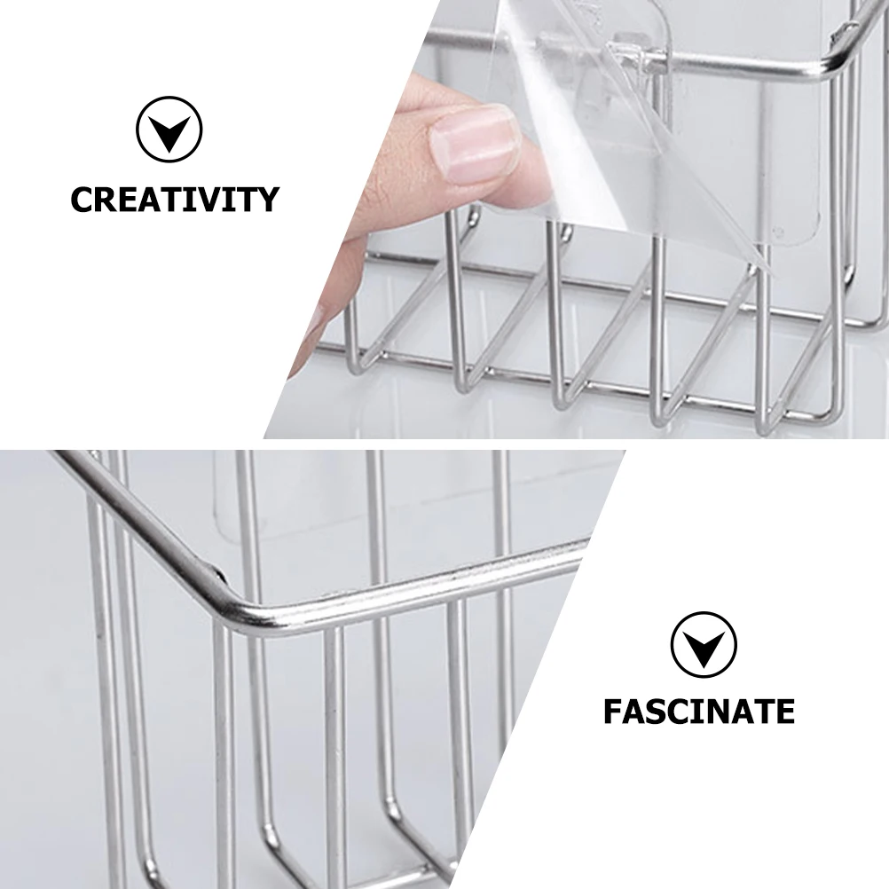 

2pcs Stainless Steel Sponge Multi-Function Household Drain Storage Basket Drying For Kitchen Sink Brush Holder Kitchen