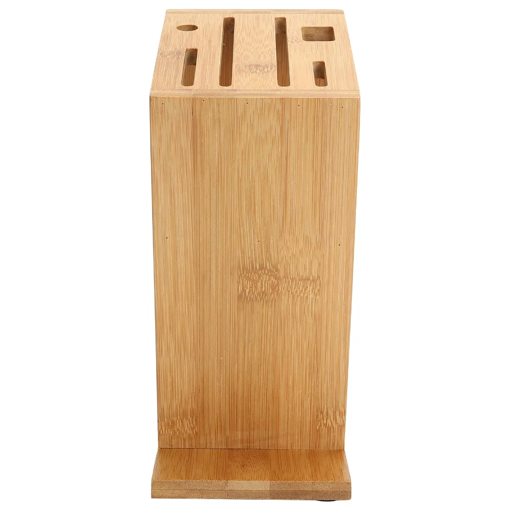 Wood Knife Holder Hollow Ventilation Wooden Color Knife Rack Universal Design Versatile Organizer Inclined Knife Holder