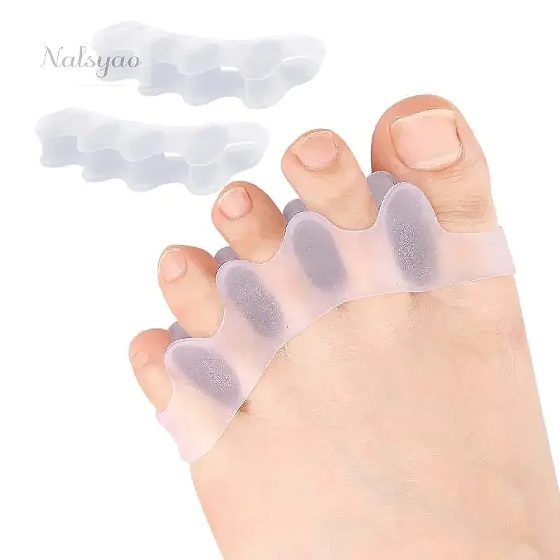 2pcs=1pair Soft Gel Bunion Corrector Toe Separator Protective Straightener Spacers Foot Care for Pain Relief
