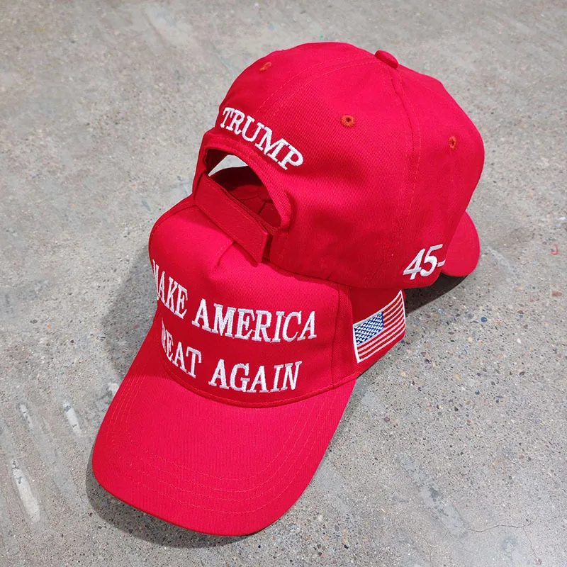 Wig hat U.S. election Trump hat trump election cap spoof baseball cap Hollow top hat male