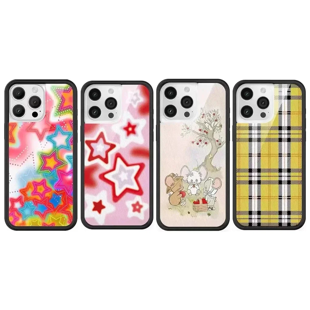 

Coloful Star Acrylic iPhone 12 13 14 15 16 Pro Max Protective Case, Fits iPhone 16 Pro Max