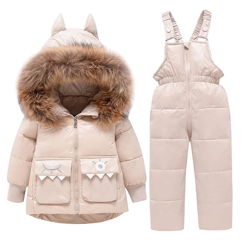 Baby Boys Girls Winter Padded Coat Set – 1-5 Years Thick Warm Outerwear for Toddlers & Infants, 2-Piece Snowsuit