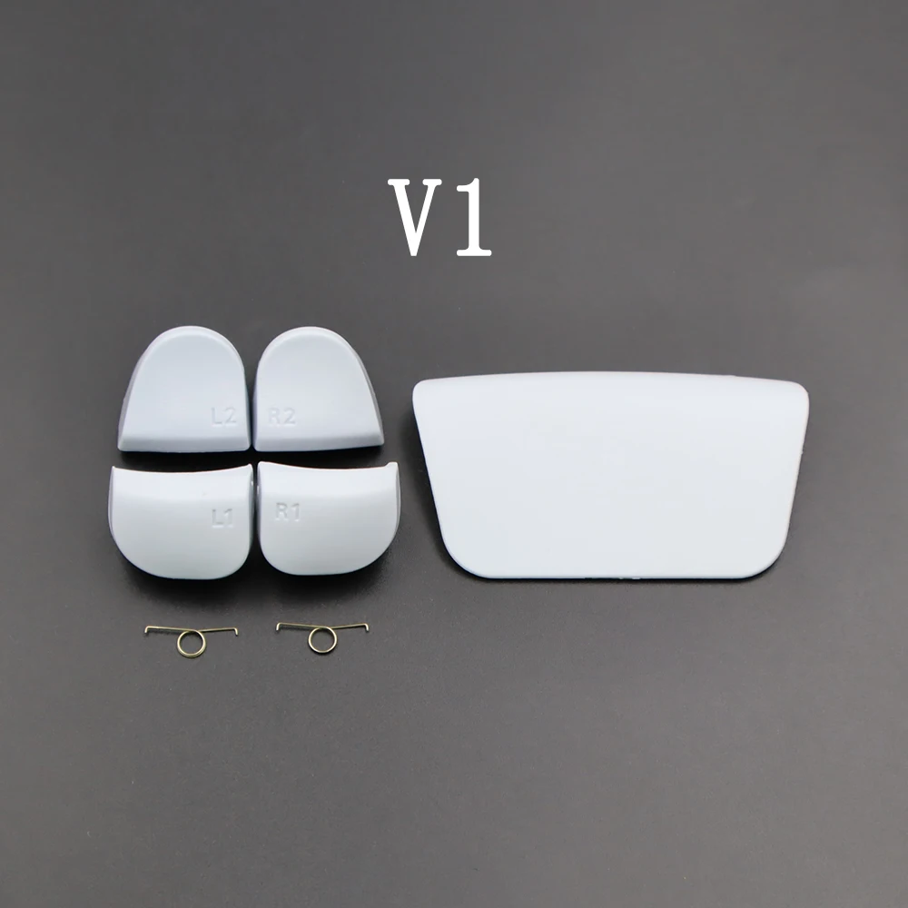 1Set Black White Plastic Touchpad & L1 R1 L2 R2 Trigger Button For PS5 V1 V2 V3 BDM-010 BDM-020 BDM-030 Controller Battery Cover