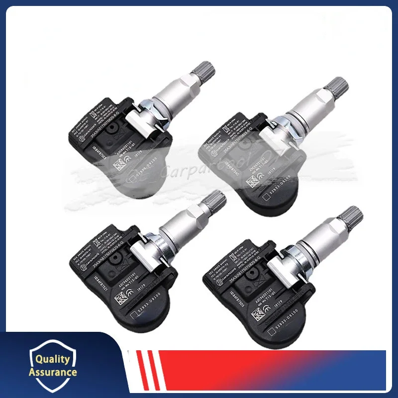 52933-D9100 TPMS 433MHZ Tire Pressure Sensor 4PCS For 2017-2018 Kia Optima Niro Cadenza Genesis Hyundai Elantra Ioniq 52933D4100