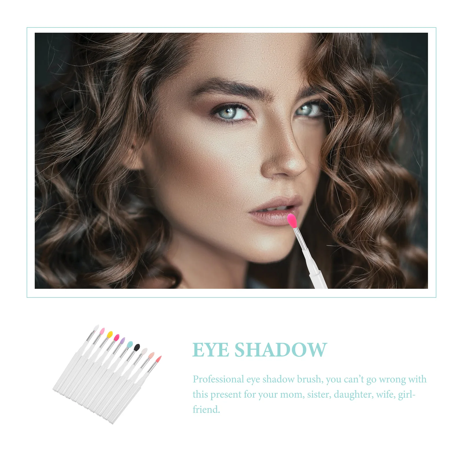 10pcs Silicone Lip Brush Set For Lipstick Eyeshadow Application Portable Brush Kit Women Makeup Tool Beauty Supply