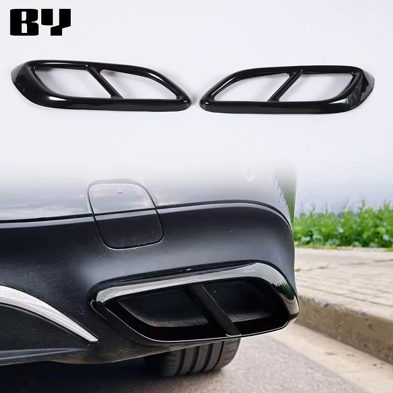 

For Mercedes Benz E-Class CLE W214 2024+ E260 300 AMG stainless steels Car Rear Exhaust Muffler Tail Pipe Cover Trim Accessories