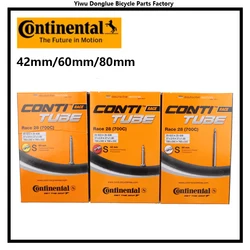 Continental-Tubes de course intérieurs pour pneu extérieur, assujetde vélo, vélo de route, 28 FV, 700x20c-25c, 42mm, 60mm, 700X20c, 700X23C, 700X25C