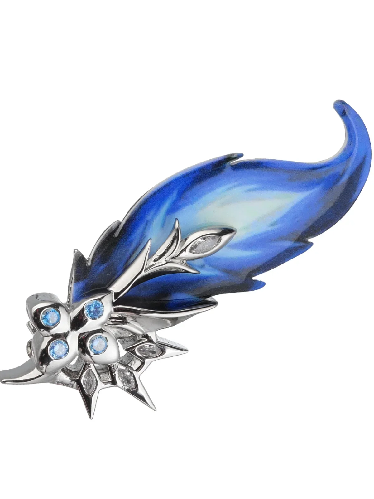 Anime Genshin Impact Eula Cosplay Pale Relic Feathers Series Brooch Award Cartoon Breastpin Mascot Ornament Accessory Souvenir