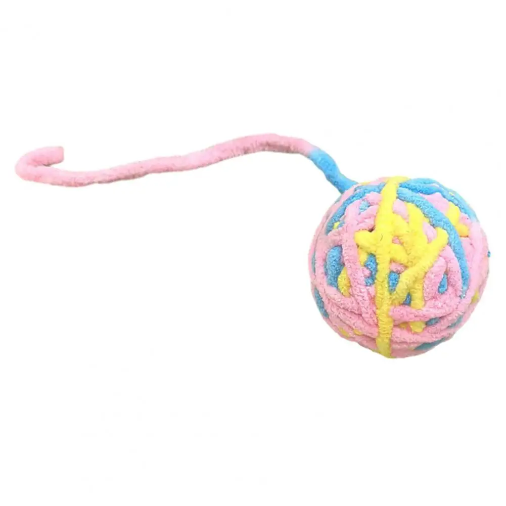 Cat Toy with Fine Workmanship Tear-resistant Cat Toy Wool Ball Bright Cat Toy Set Scratch-resistant Plush Ball with for Kitty