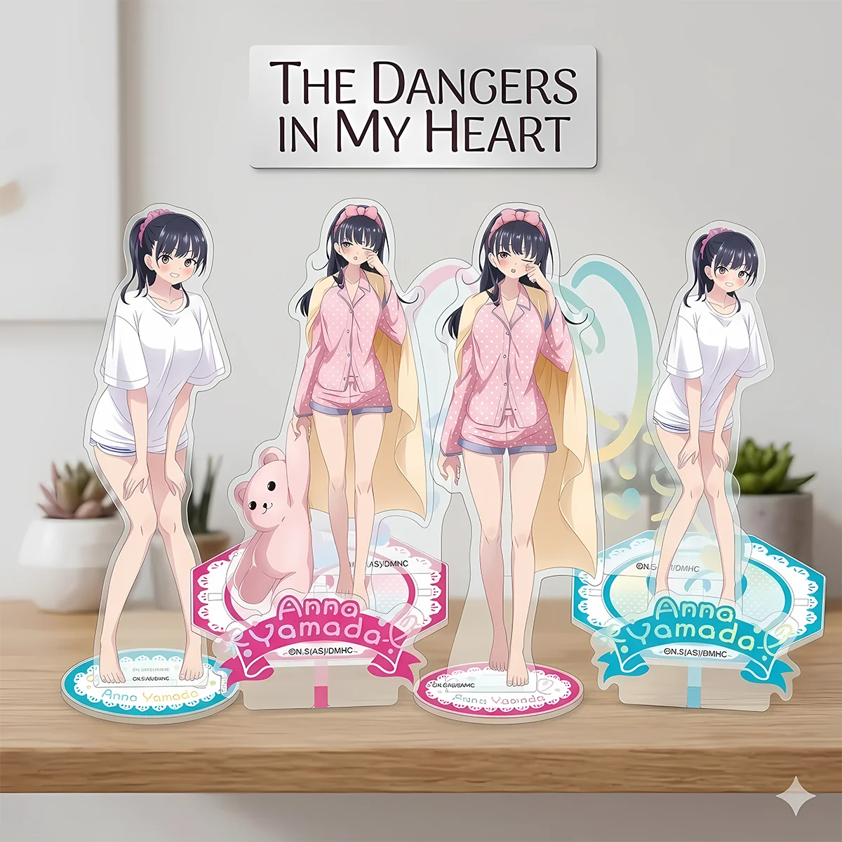 Anime The Dangers in My Heart 15cm Double Plug Acrylic Stand Unique Figure Father's Day Gift Table Bedroom Display keychain
