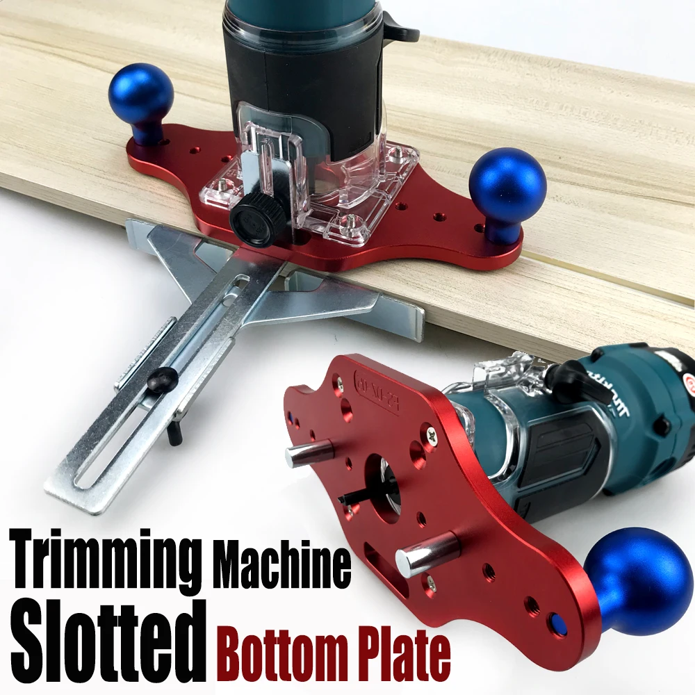 Wood Router Base Woodworking Trimming Machine Slotted Bottom Plate Bakelite Milling Mounting Plate Slotted Chamfer