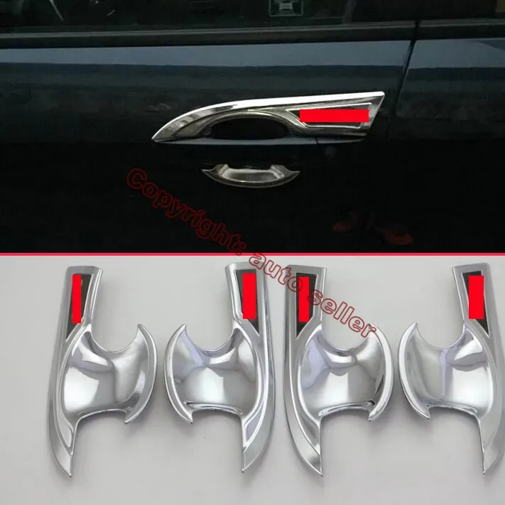 

ABS Chrome Door Bowl Trim For Honda Civic 2016 2017 Car Accessories Stickers