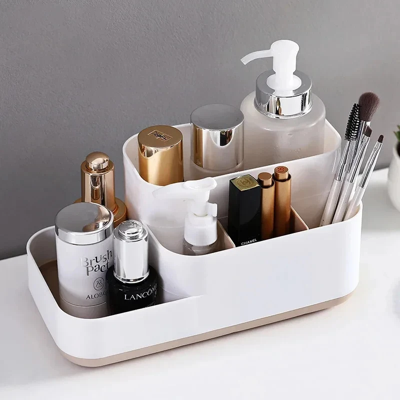 Boîte de rangement pour maquillage tout-en-un avec tiroirs – Organisateur de bureau élégant pour cosmétiques, bijoux et accessoires de beauté