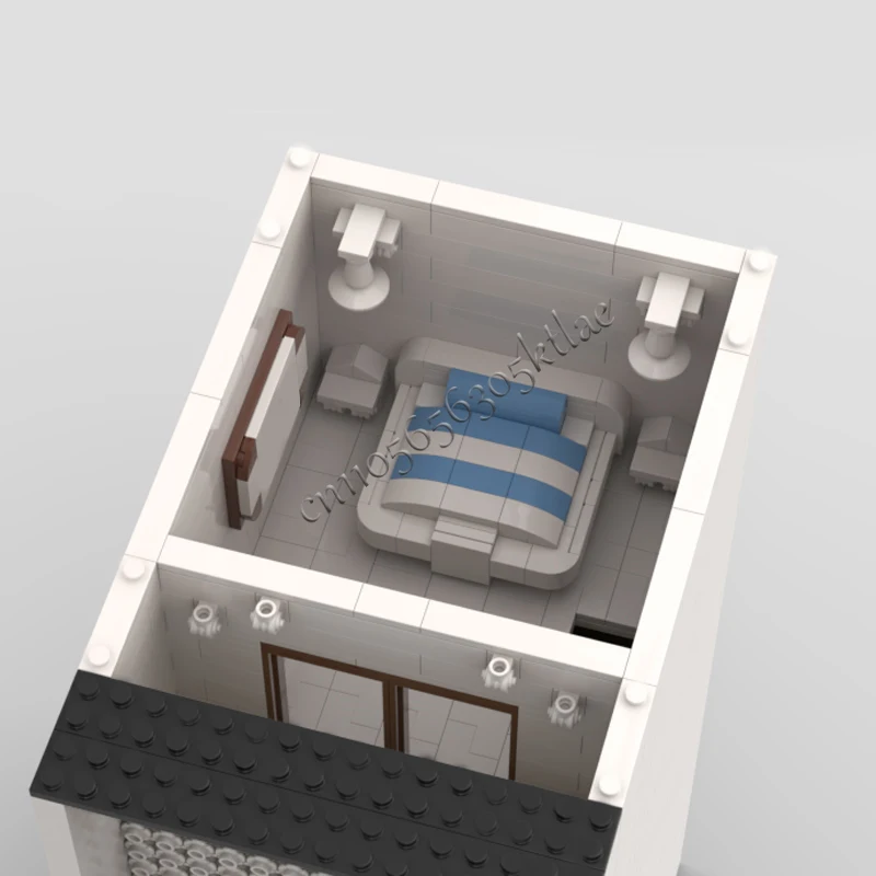 2201 PCS House Street Modern Townhouse MOC Customize Modular Building Block Simple Popular Kids Creative DIY Assembly Toy Gift
