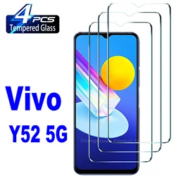 2/4Pcs Tempered Glass For Vivo Y52 5G Y52s Y52s-t1 Screen Protector Glass Film