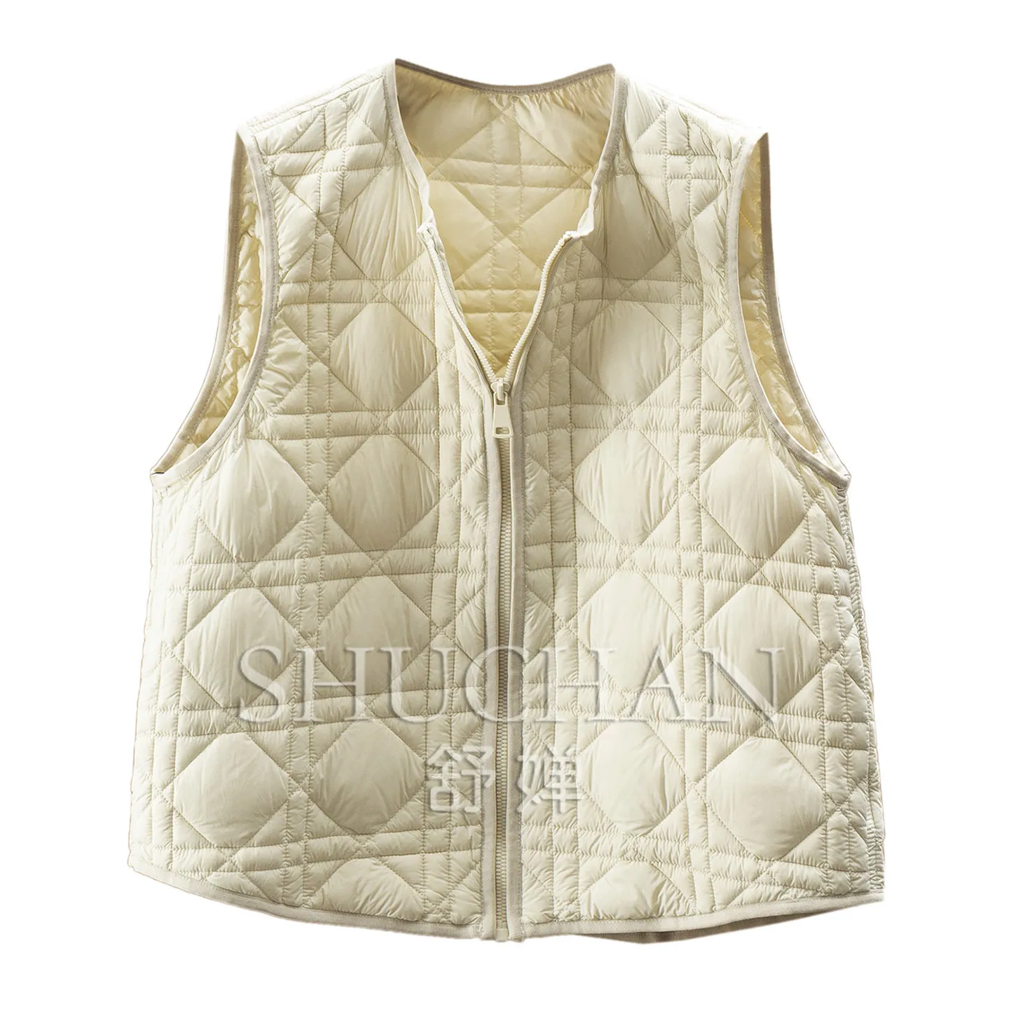 Tank Top Stacked Wear Artifact, Welfare Payment! Loose Diamond 90 Duck Down Vest Female F077 Abrigo Mujer
