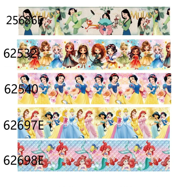 

10Yards Disney Princess Grosgrain Ribbon for Hairbows Sewing Accessories DIY Handmade Craft Materials