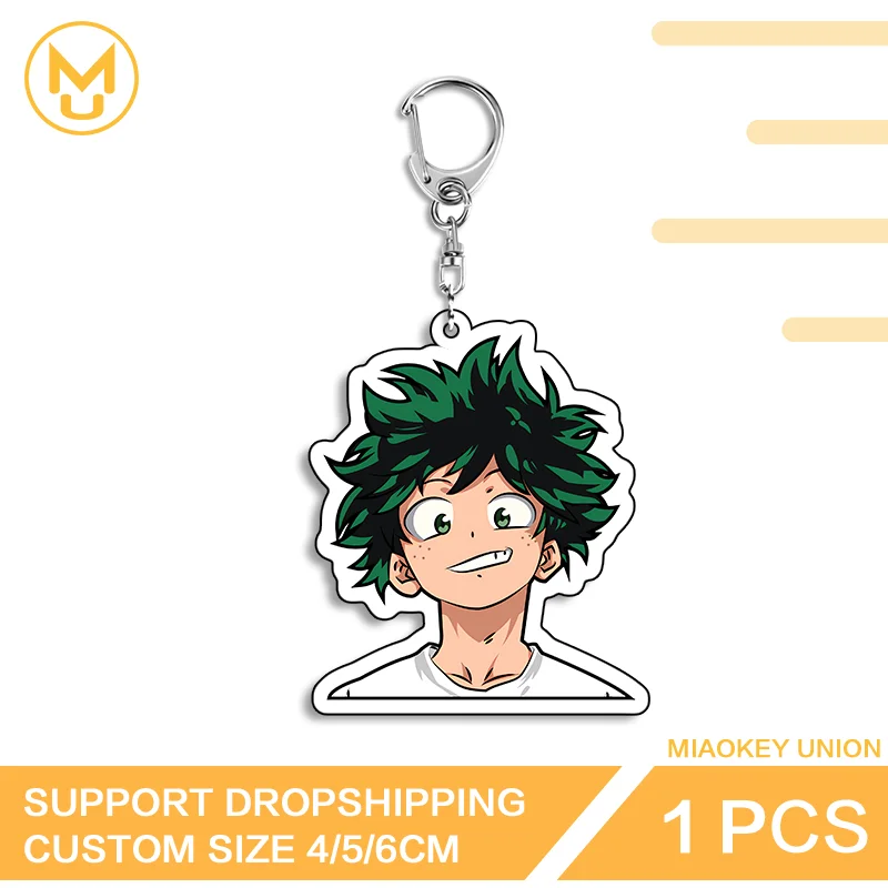 Izuku Midoriya Amusing Double Sided Acrylic Keyring Versatile Creative Simplicity Customizable Lightweight Key Ring Accessory