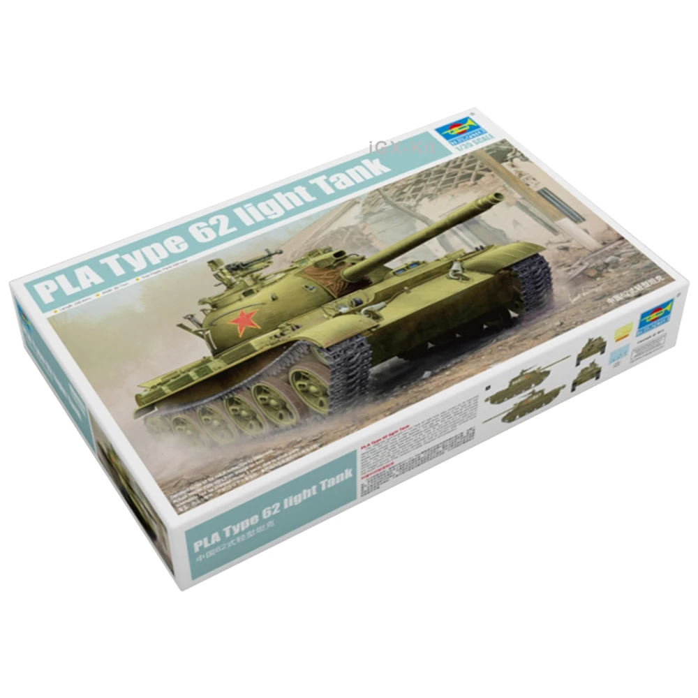 Trumpeter 05537 1/35 PLA Type 62 Light Tank Military Plastic Toy Gift Assembly Model Building Kit