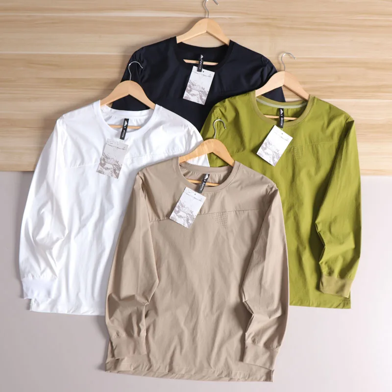 Quick Dry Laser Drill Long Sleeve T-Shirt Unisex Outdoor Mountain Series Multi-Function Scratch Resistant Wear Resistant Wate...
