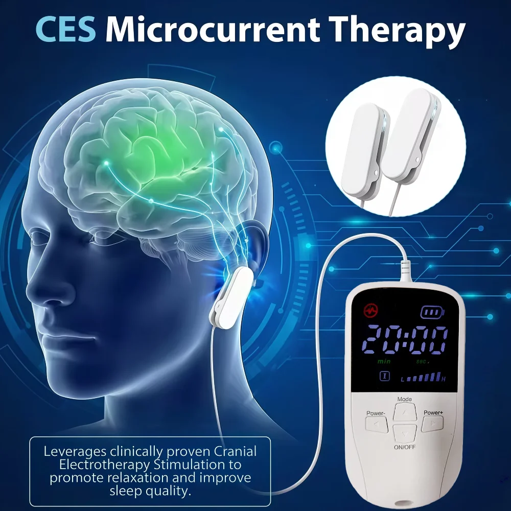 

Sleep Aid Device CES Stimulation Therapy 1200mAh Rechargeable Ear Clip Type Relieve Anxiety Mitigation Fast Sleep Instrument