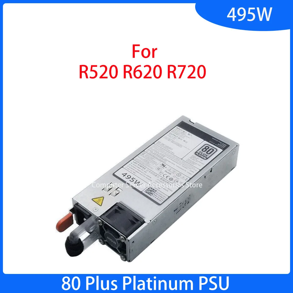 

Original for R520 R620 R720 495W REV A01 80 Plus Platinum PSU 0N24MJ 03GHW3 Server Power Supply 3GHW3 N24MJ D495E-S0 F495E-S0