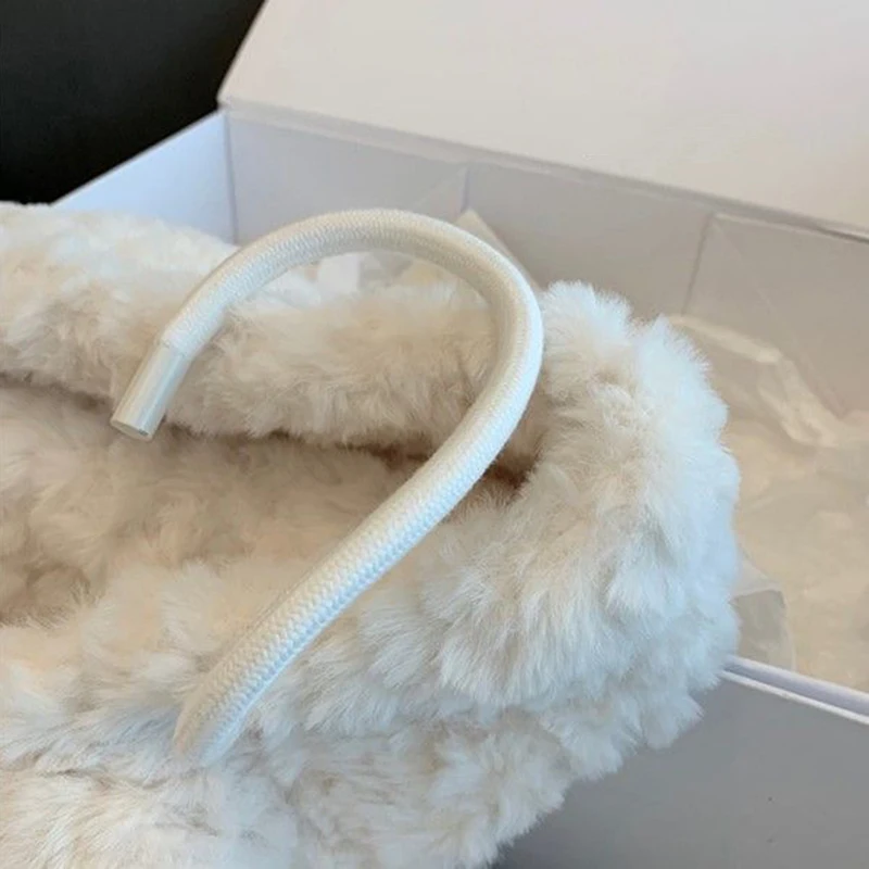 Faux Fur Lamb Hooded Jacket Women Winter Thick Warm Hairy Crop Coat Y2K Loose Streetwear Long Sleeve Zipper Fur Outerwear