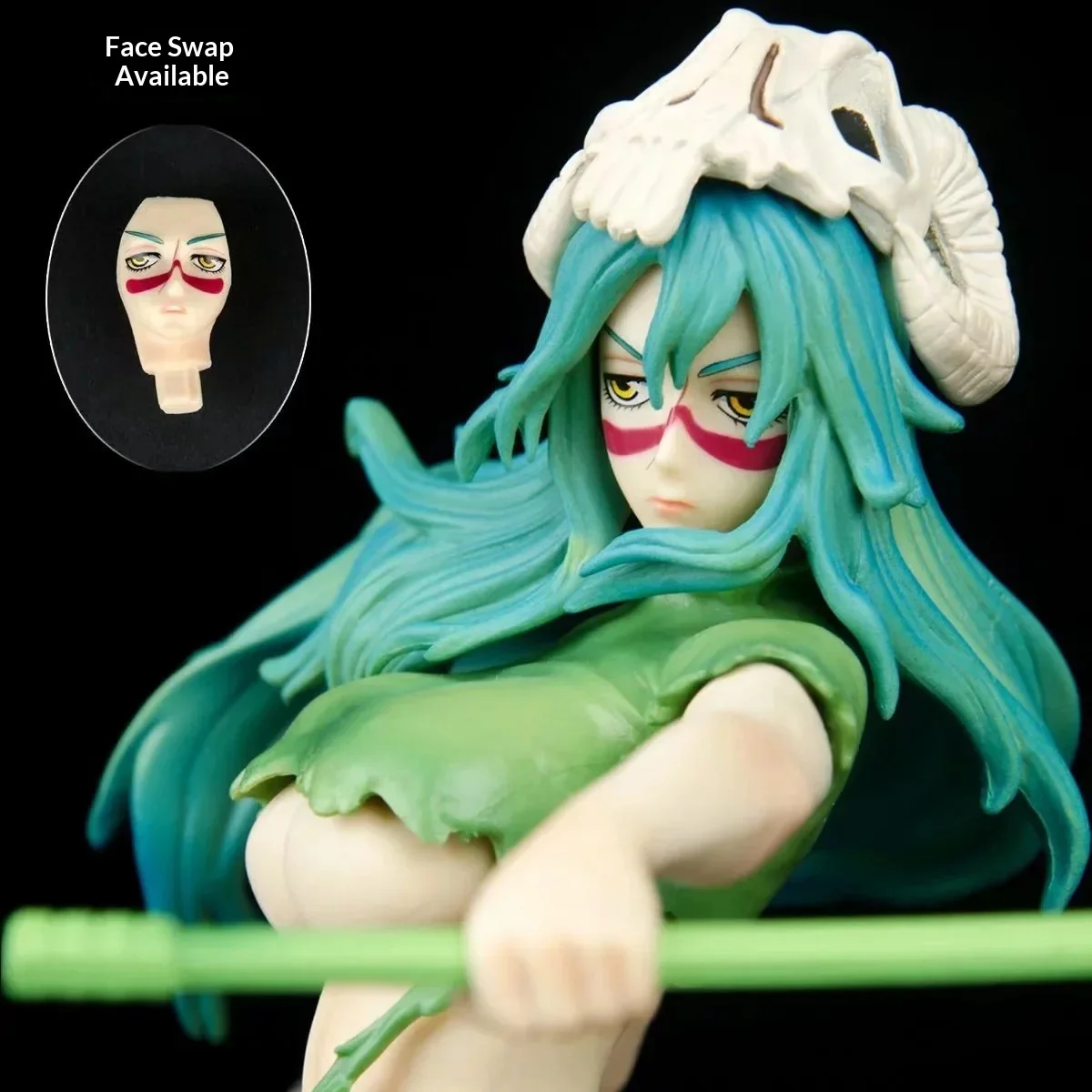 

Anime Bleach Neliel Tu Oderschvank Figure Espada Series Changeable Face Gk Resonance Statue Boxed Collectible Model Gift