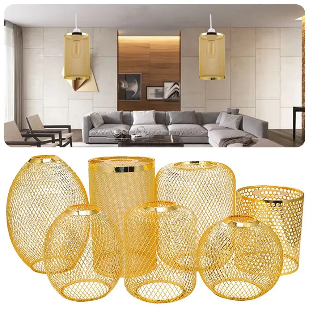 Retro Mesh Ball Europe America Style Iron Lamp Shade Lighting Fixtures Lampshade Lamp Covers For Home Decoration