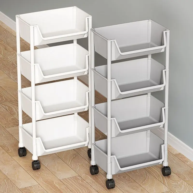 Bookshelf Simple trolley Household storage Shelf Children's toys Multi-layer barber shop tool cart with wheels Durable