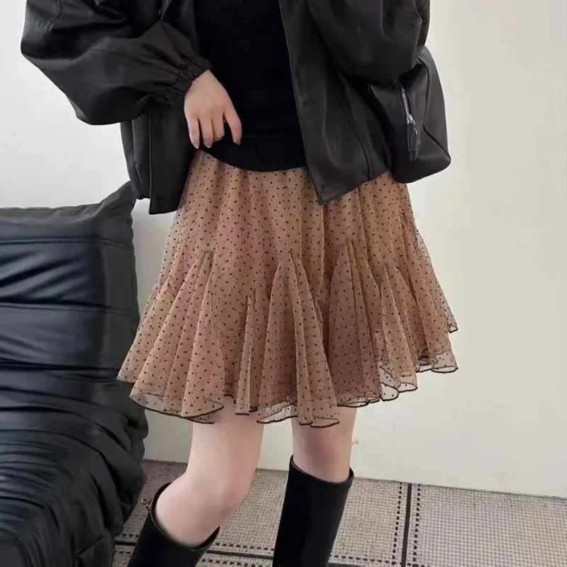 Sweet Gauze Skirts Women Clothing A-line High Waist Cute Jupe Fashion Summer Saia 2026 Faldas Mujer De Moda Irregular Mini Skirt