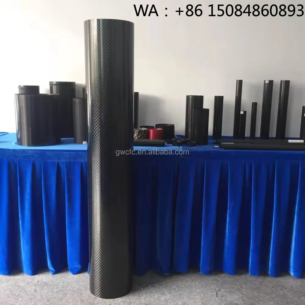 Tubo de Fibra de Carbono 3K 5/10/15/20/25/30mm, Diâmetro e Comprimento Personalizados, Tubo Leve de Alta Resistência para Ferramentas Esportivas UAV
