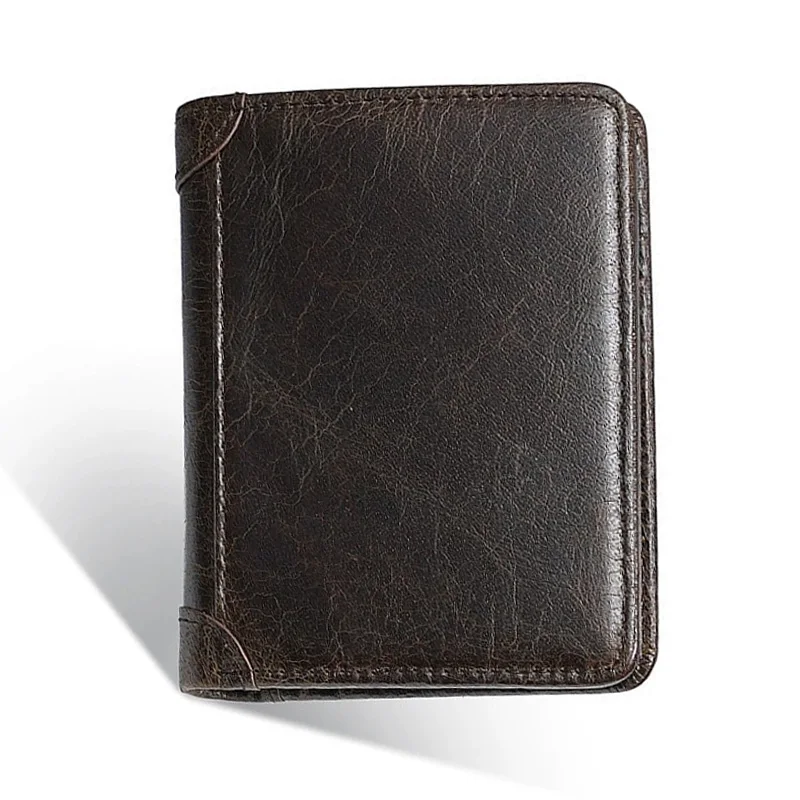 

Bi Fold Genuine Leather Mens Designer Wallets and Card Holder Minimal Leather Wallet for Men