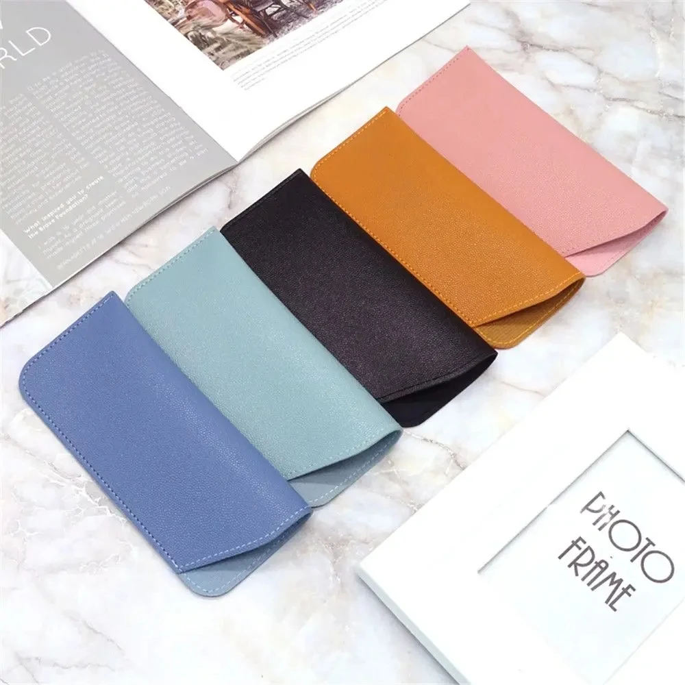 Glasses Protective Cover Soft Women Men Pouch PU Leather Sunglasses Case Glasses Box Glasses Bag