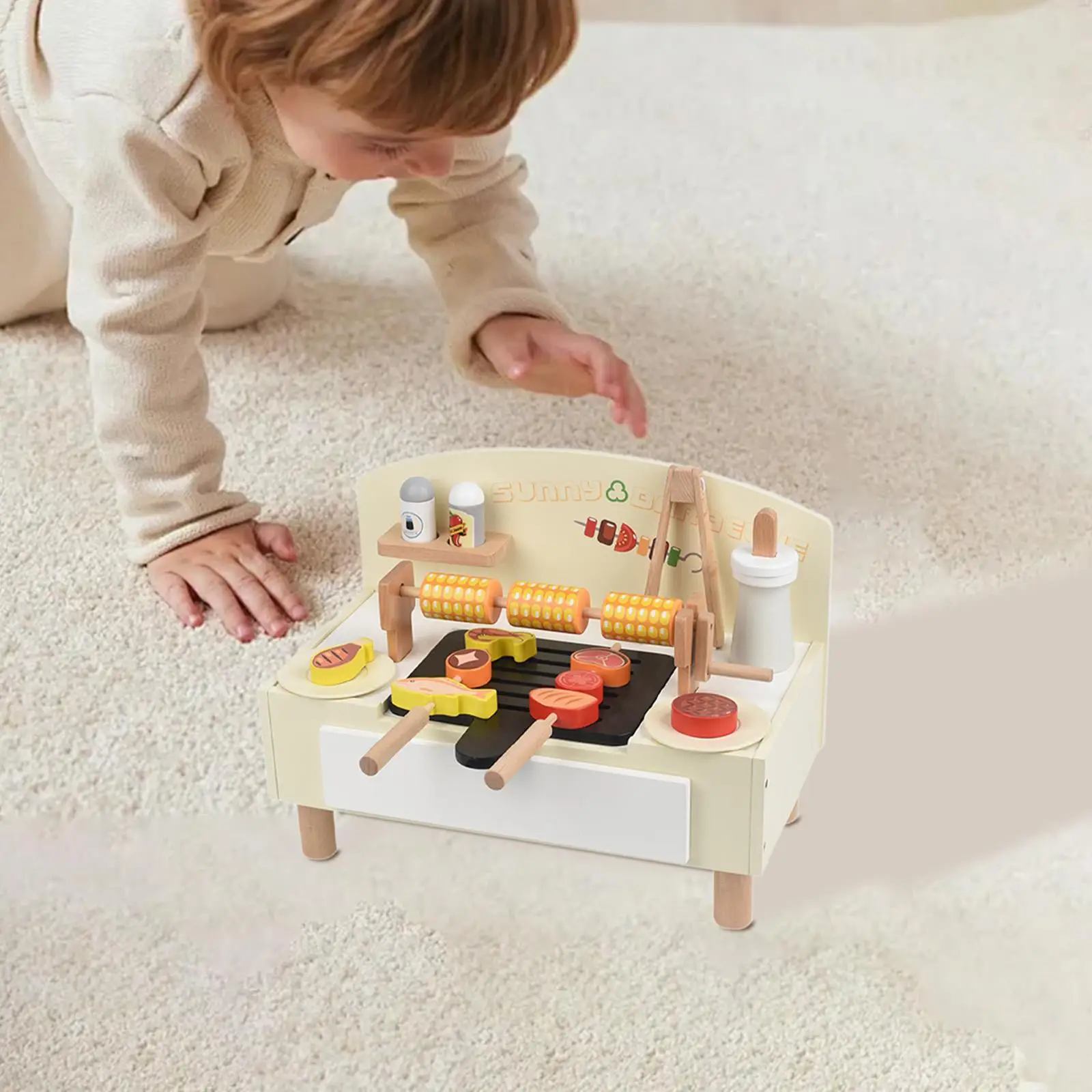 

Kids Grill Playset Early Learning Simulation Kids BBQ Grill Playset Kids Boy