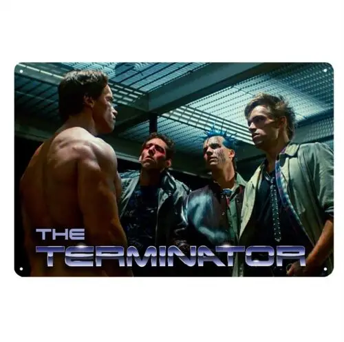 Terminator Arnold Schwarzenegger Film Metallposter Blechschild - 20x30cm Platte - Aluminium