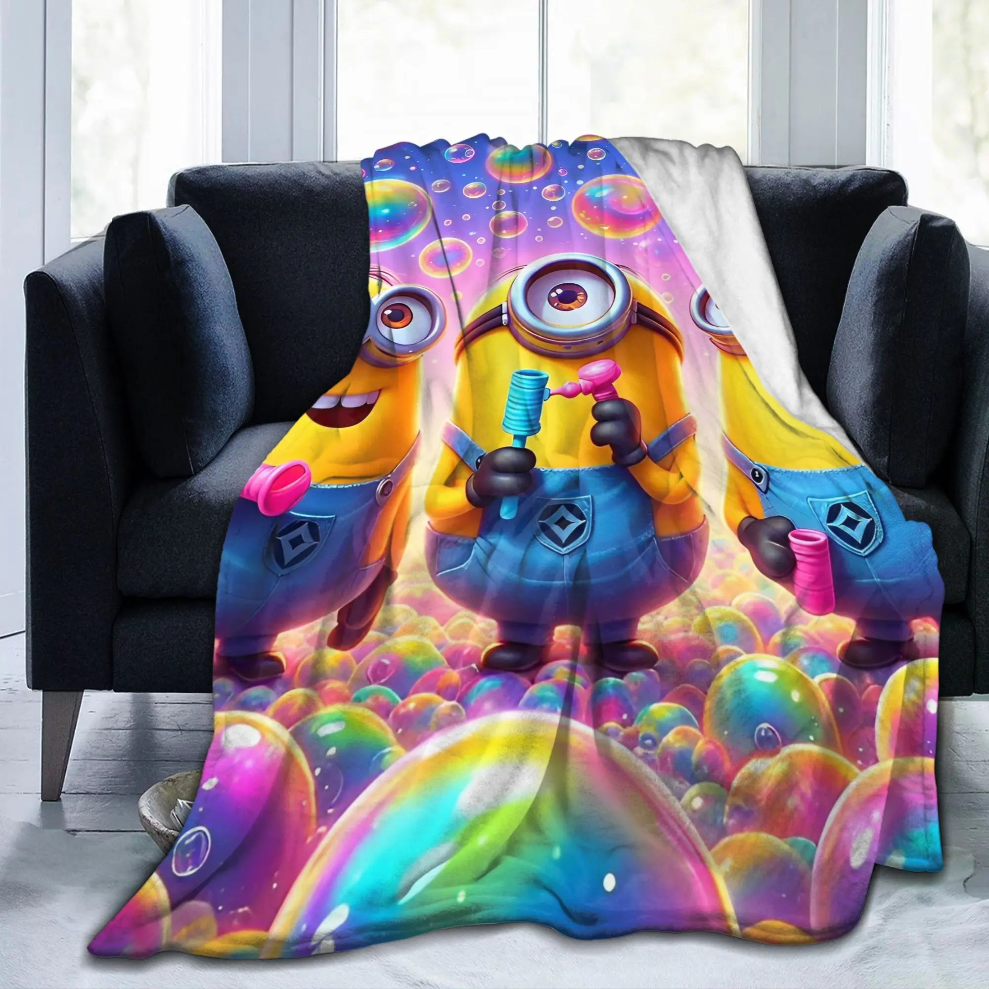 بطانية كيفن ديف من الفلانيل كارتونية خفيفة الوزن لسجادة سرير الأريكة المنزلية