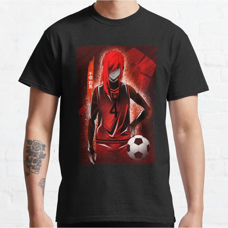 

Attack of Silhouette Princess Chigiri Blue Lock Soccer anime football manga sports T-shirt for men large size Adult Tops S-6xl